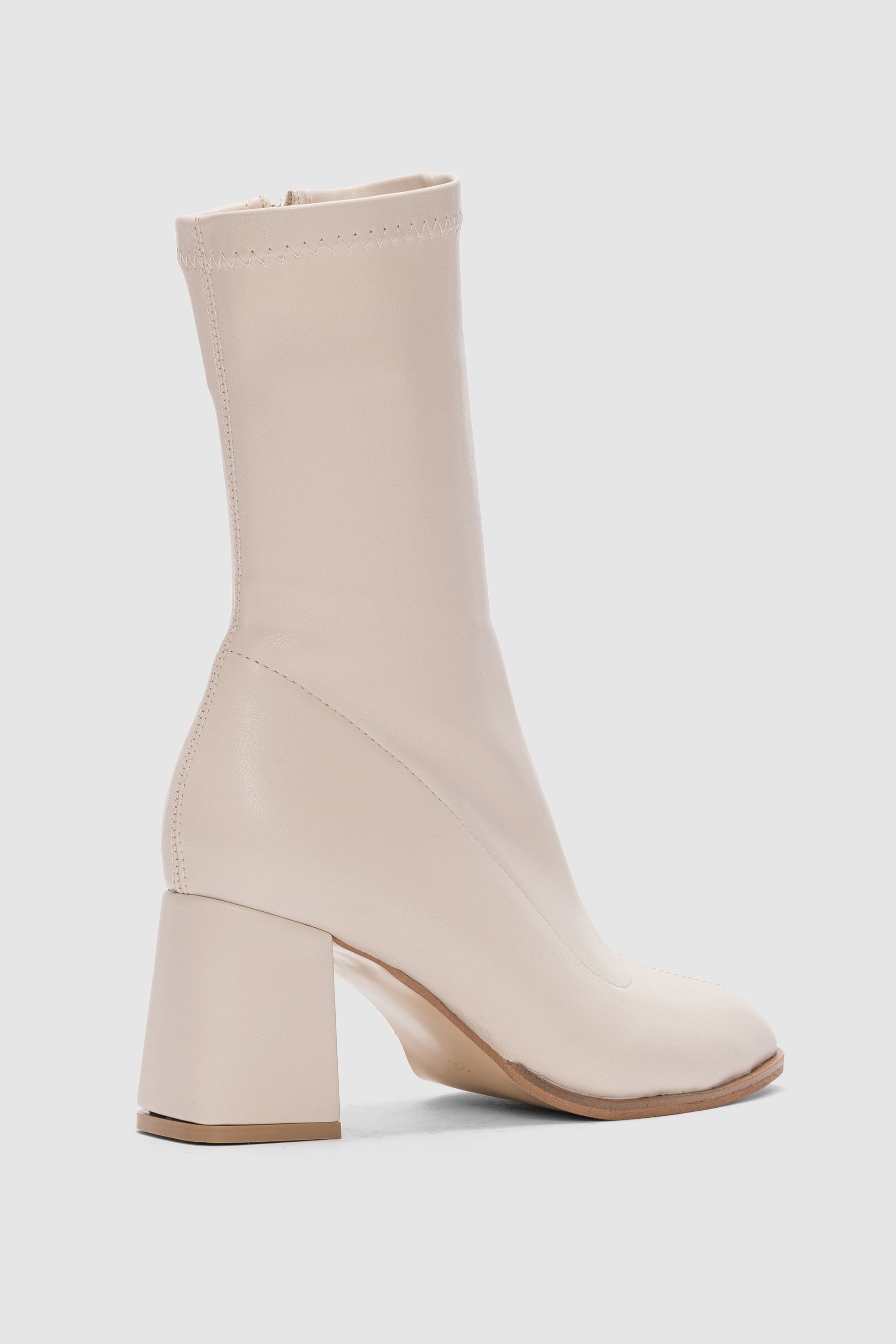 Pensa Kısa Topuklu Streç Bot - EKRU