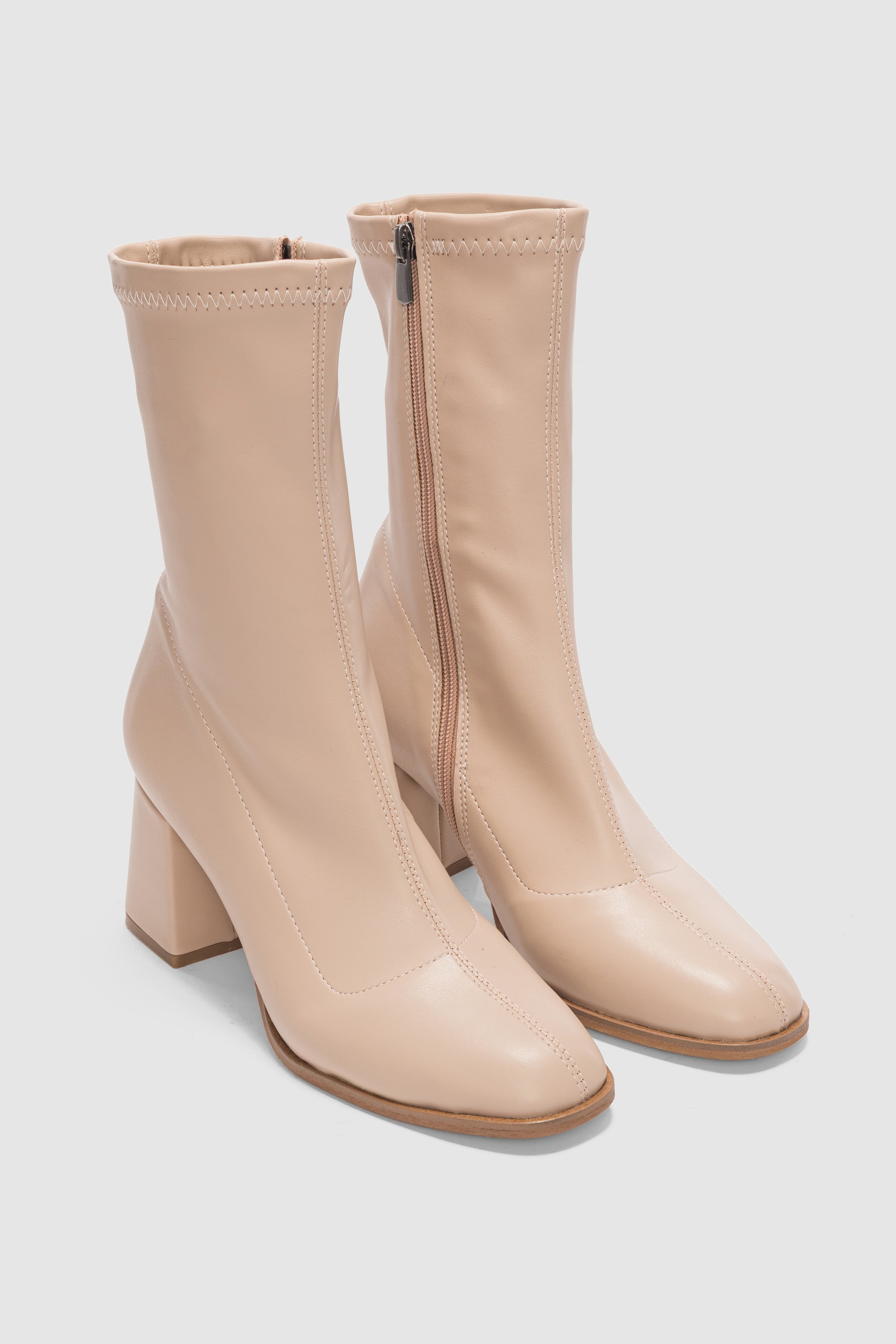 Pensa Kısa Topuklu Streç Bot- BEJ