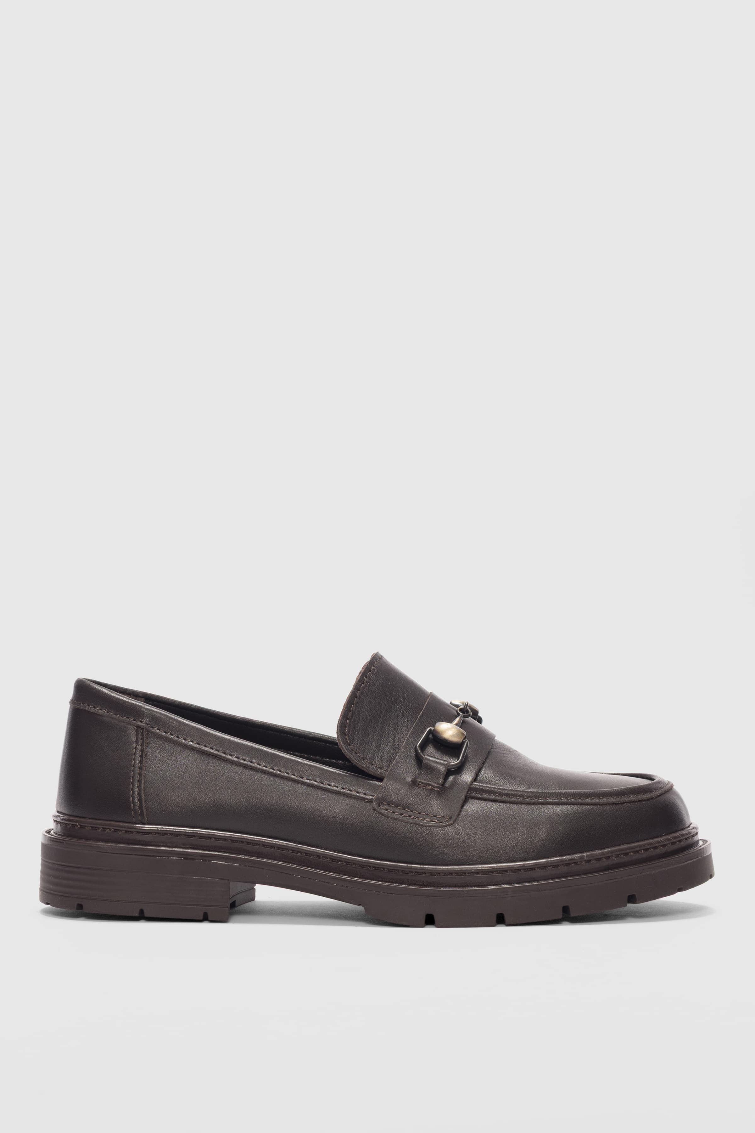 Ardell Metal Toka Aksesuarlı Kadın Loafer- Acı Kahve
