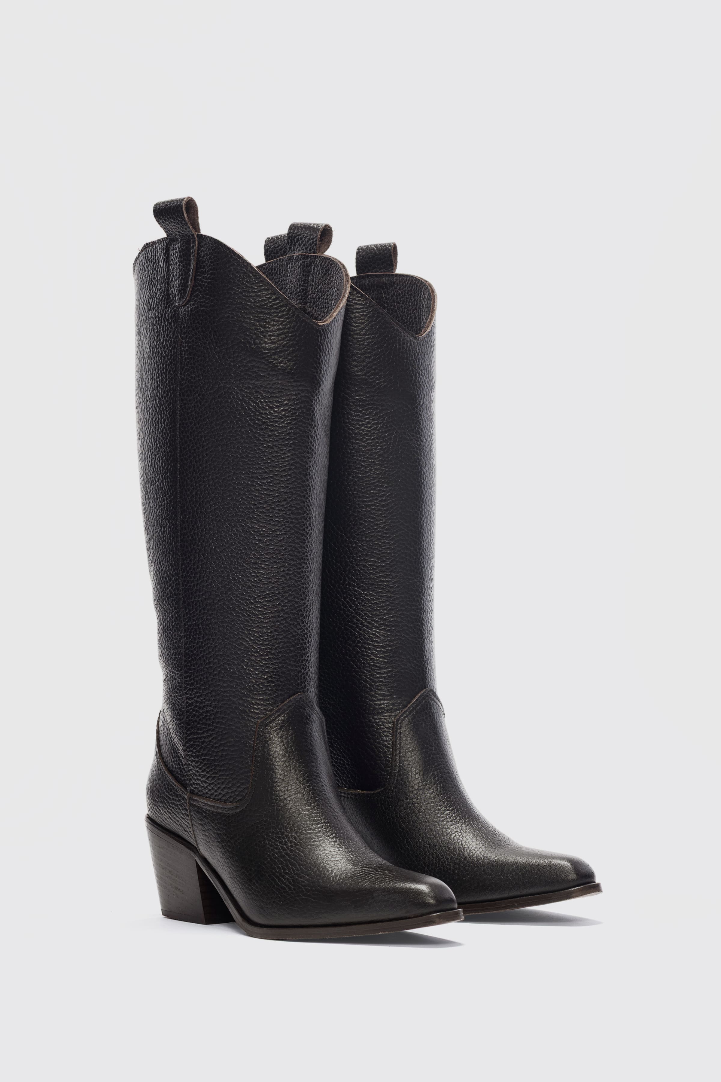 Amaya Gerçek  Deri Kadın Çizme- KAHVERENGİ