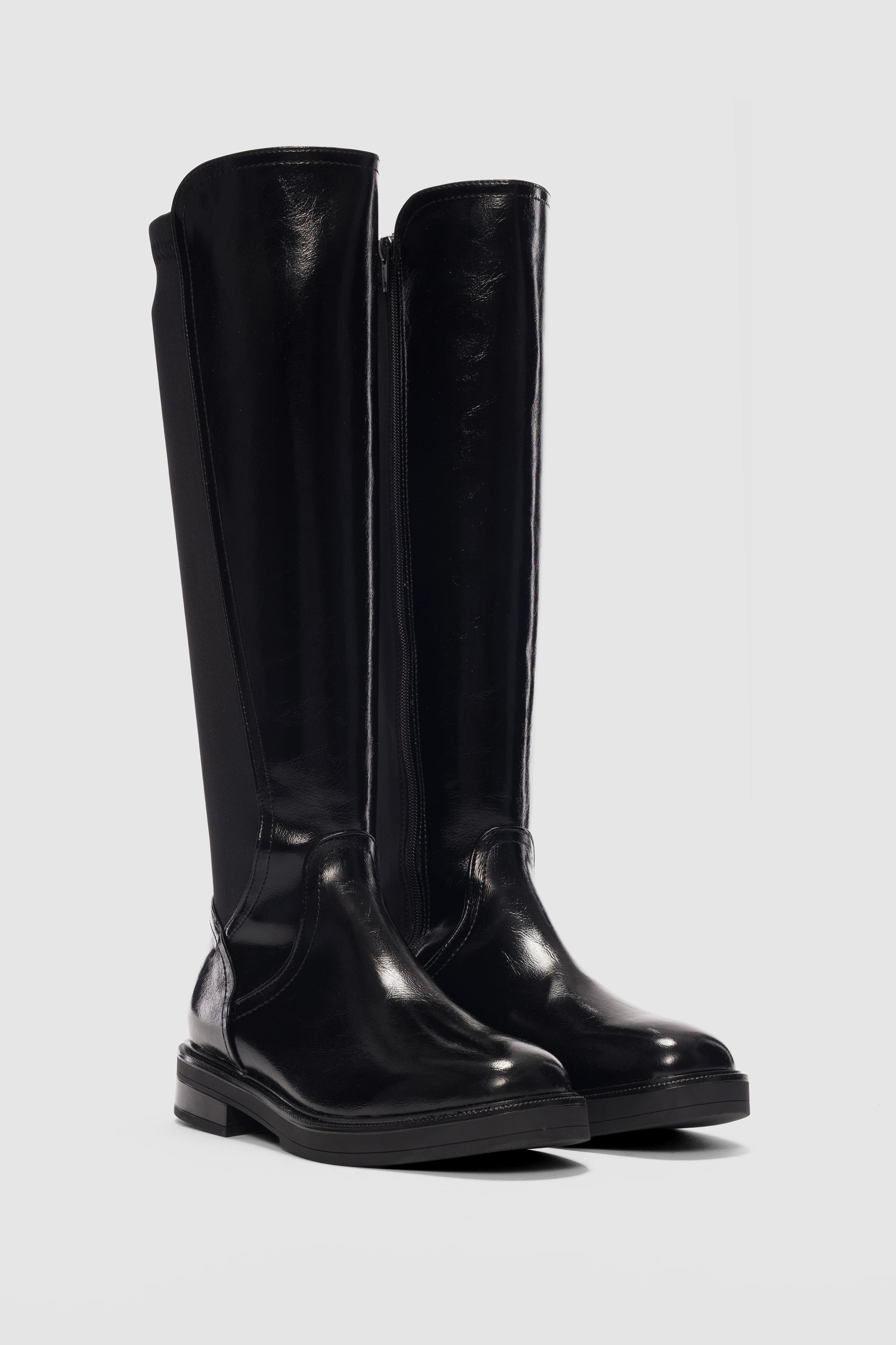 Nivelle Yandan Fermuarlı Kadın Çizme- SİYAH