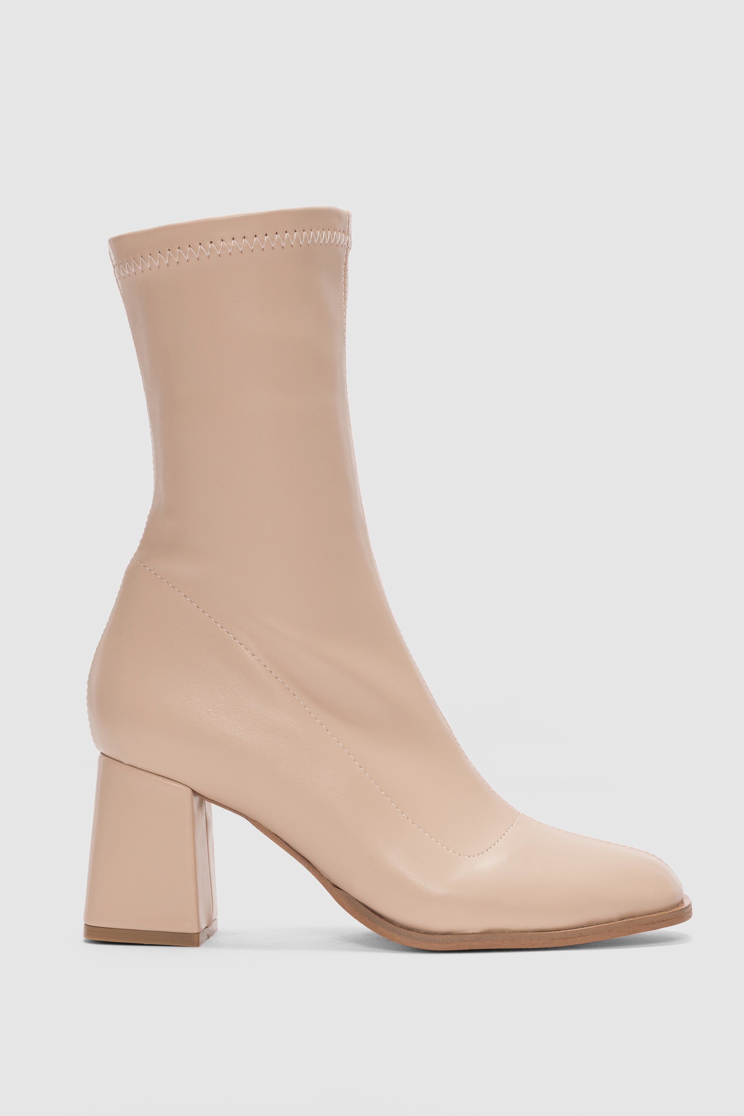 Pensa Kısa Topuklu Streç Bot- BEJ