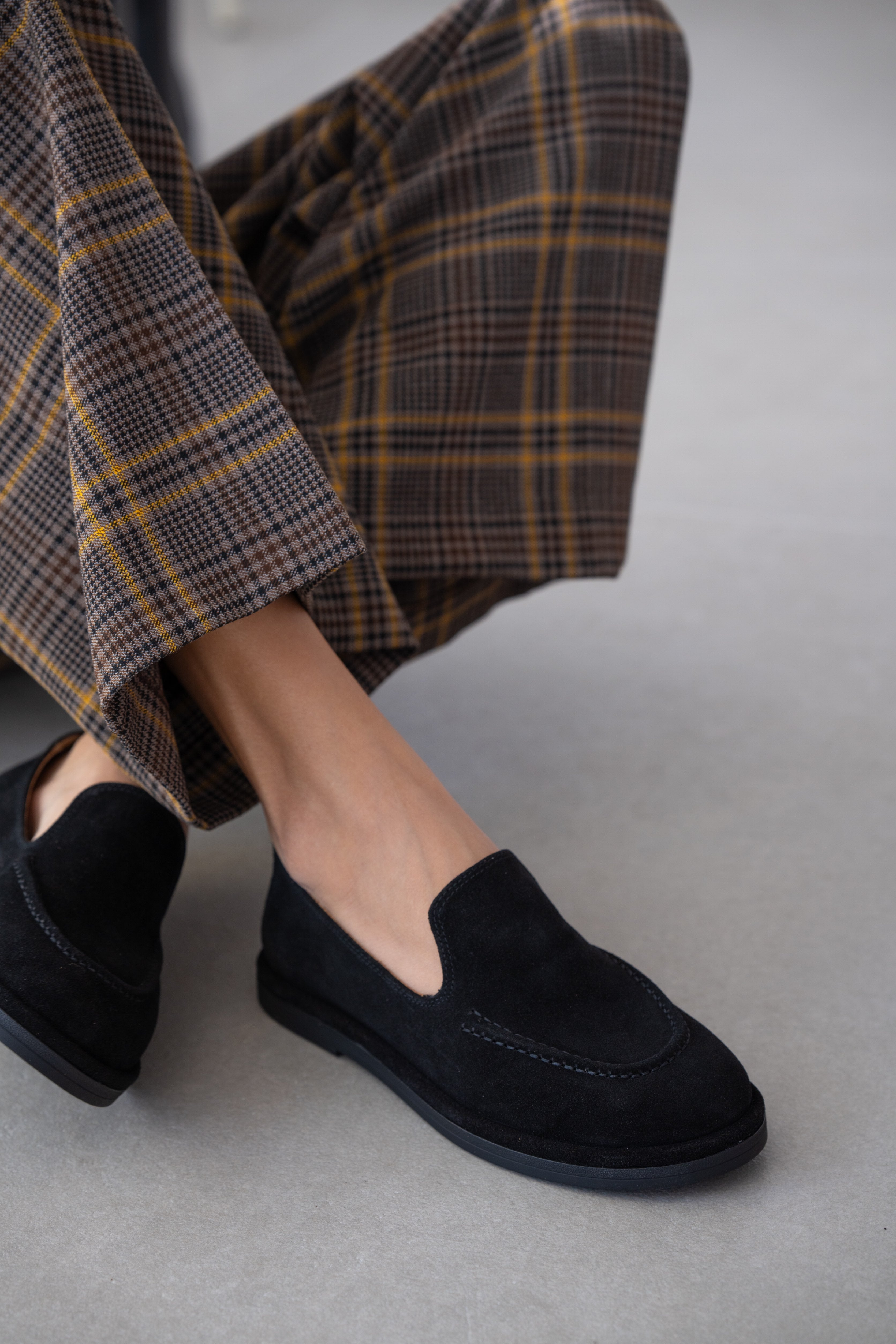 Dezzy Süet Kadın Loafer-SİYAH SÜET