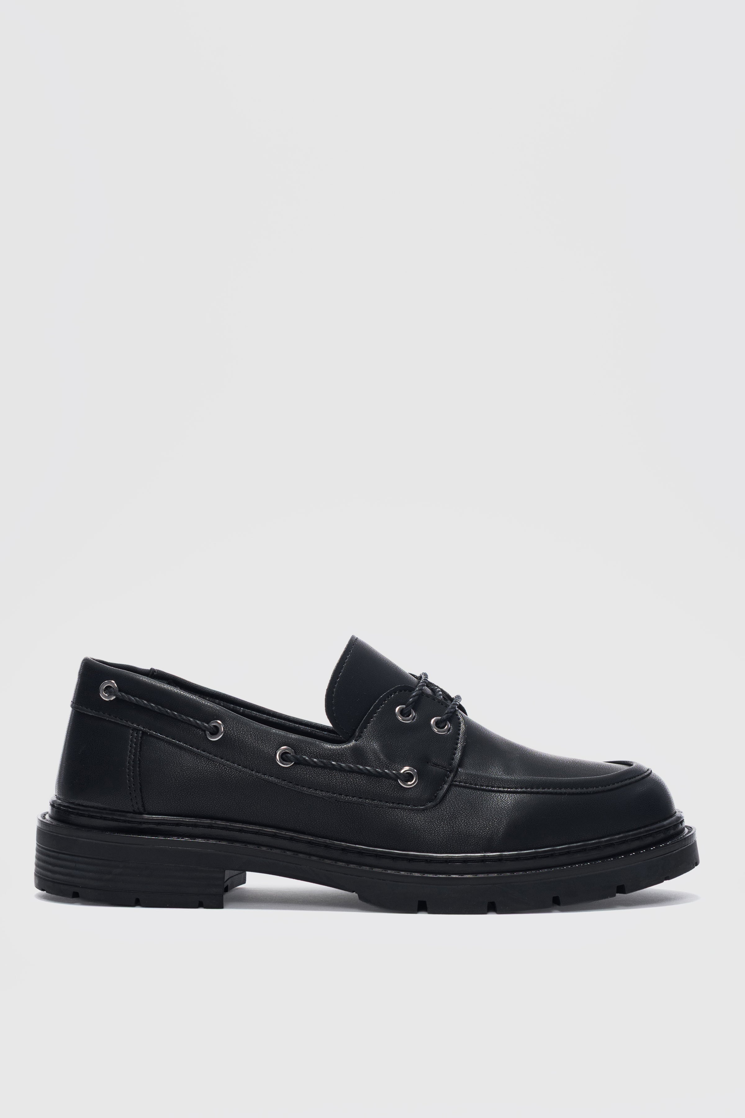 Avalin Alçak Topuklu Bağcık Detaylı Kadın Loafer- SİYAH