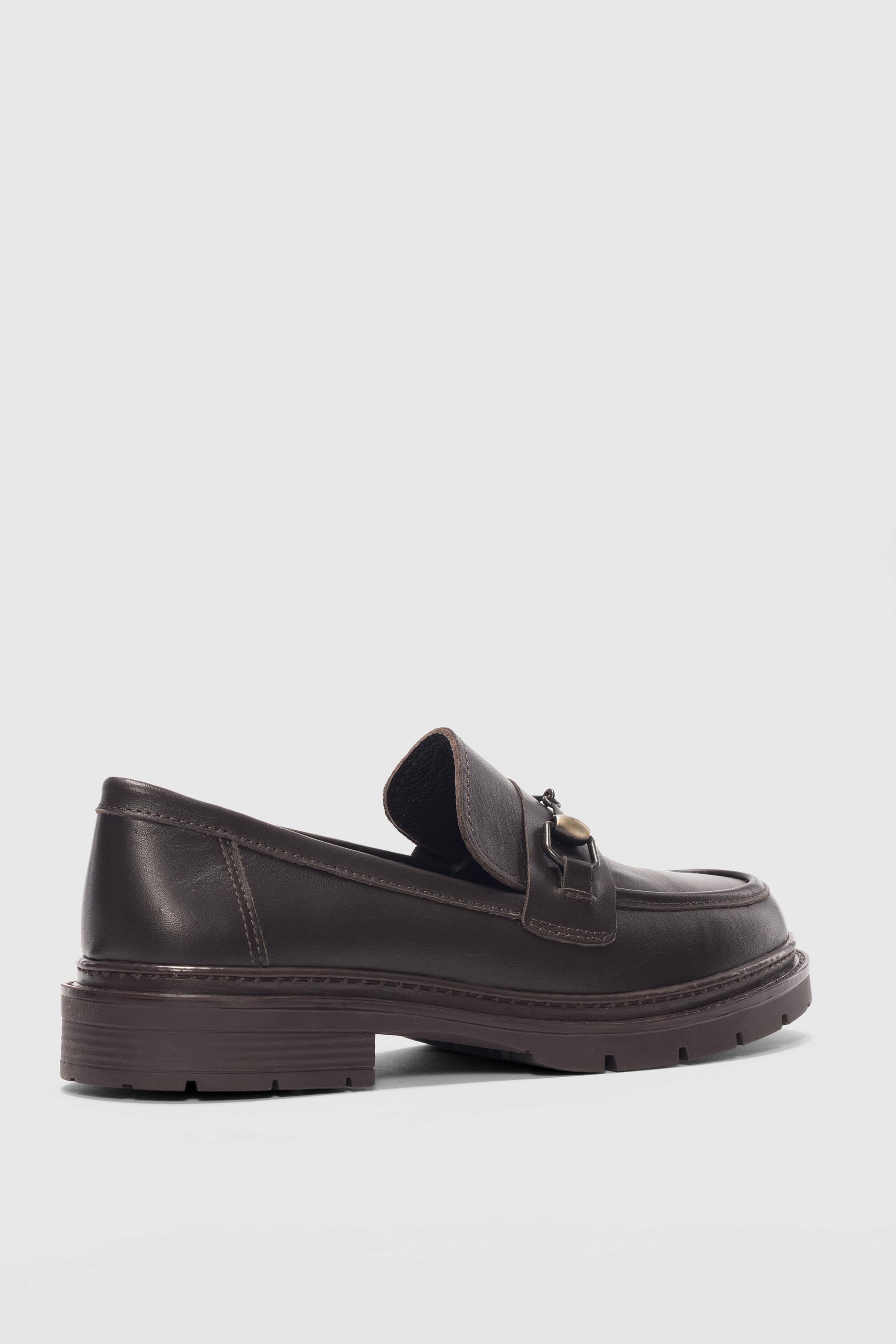 Ardell Metal Toka Aksesuarlı Kadın Loafer- Acı Kahve