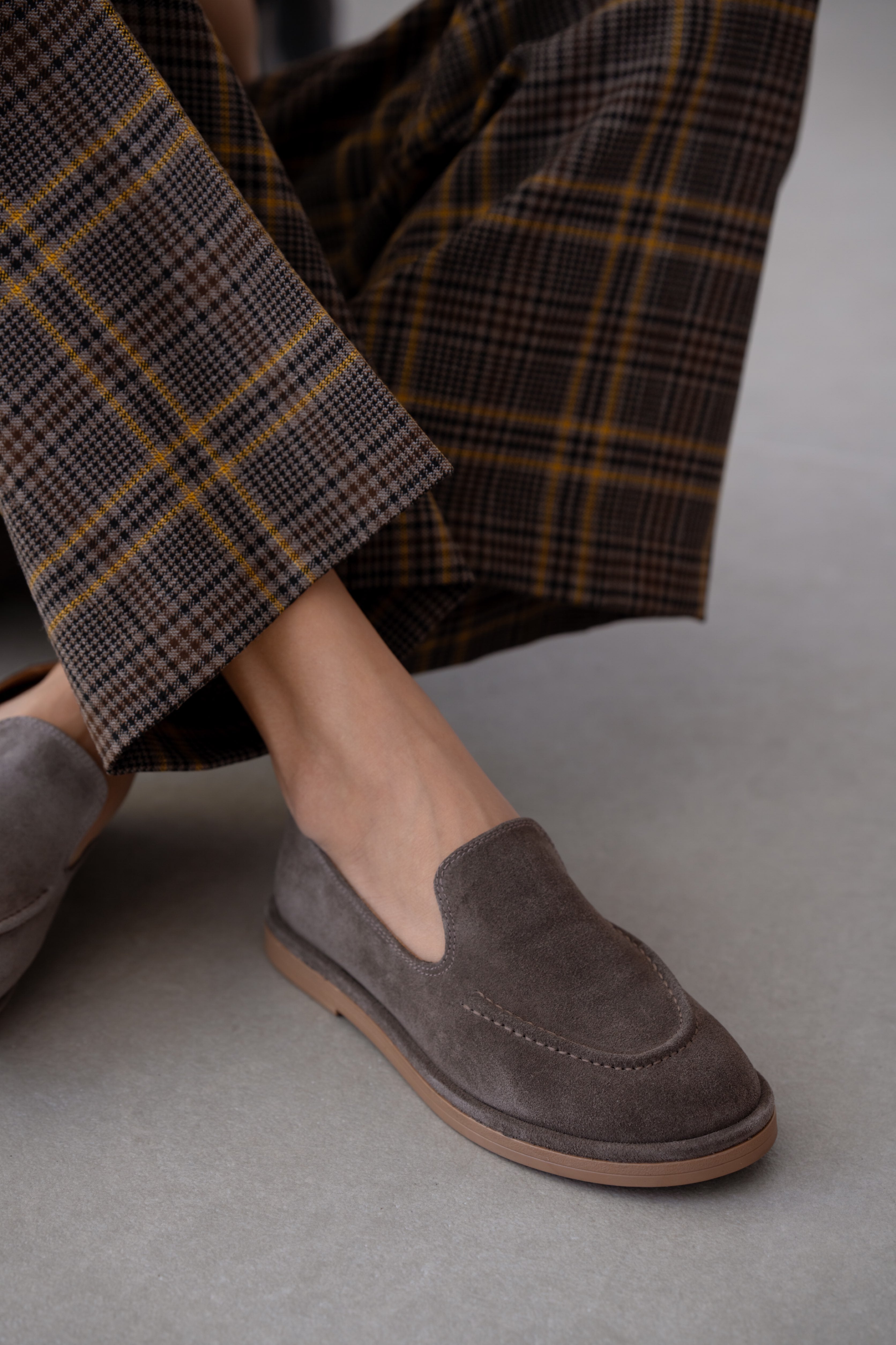 Dezzy Süet Kadın Loafer-VİZON SÜET