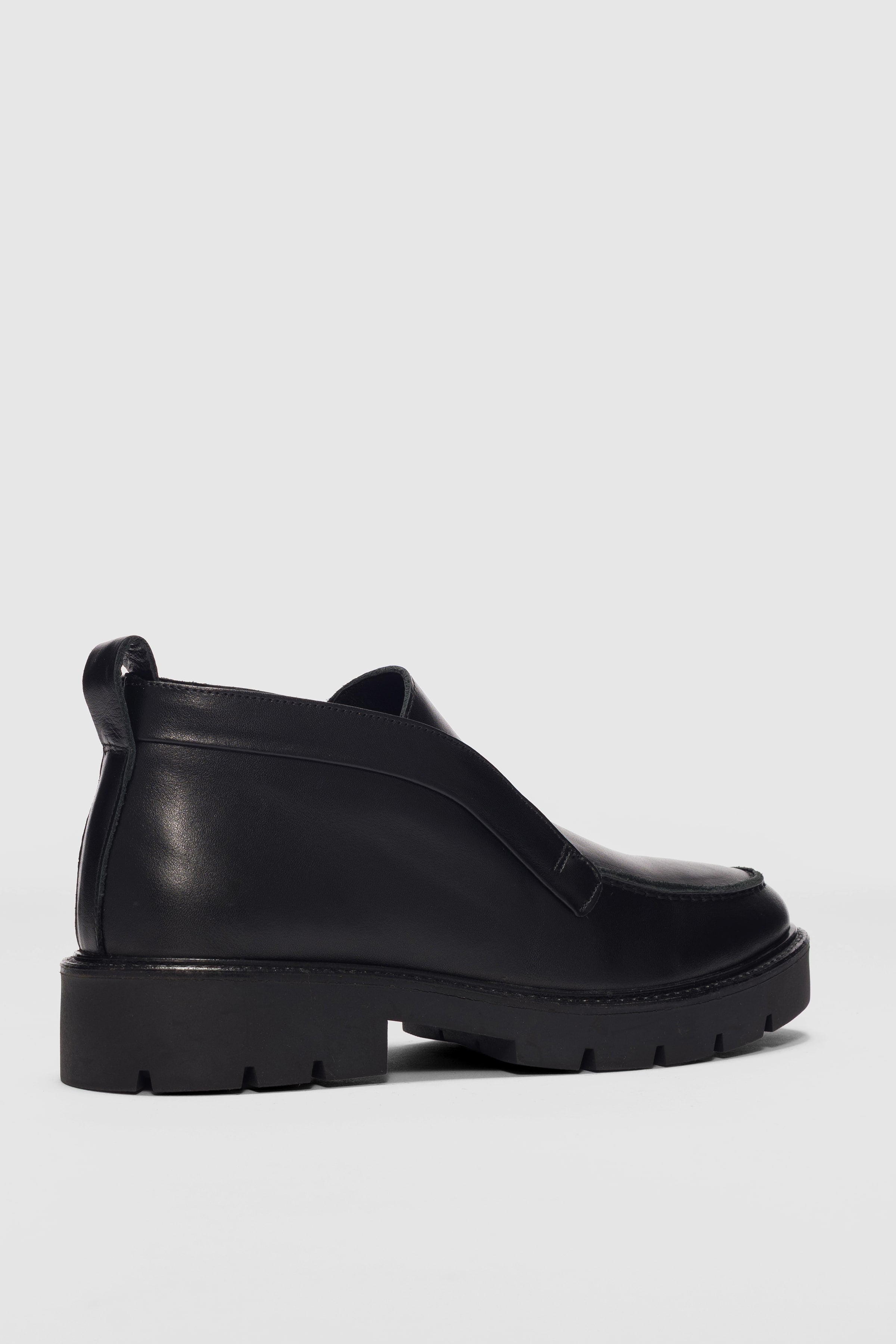 Vornel Hakiki Deri Slip-on Kadın Ayakkabı- SİYAH