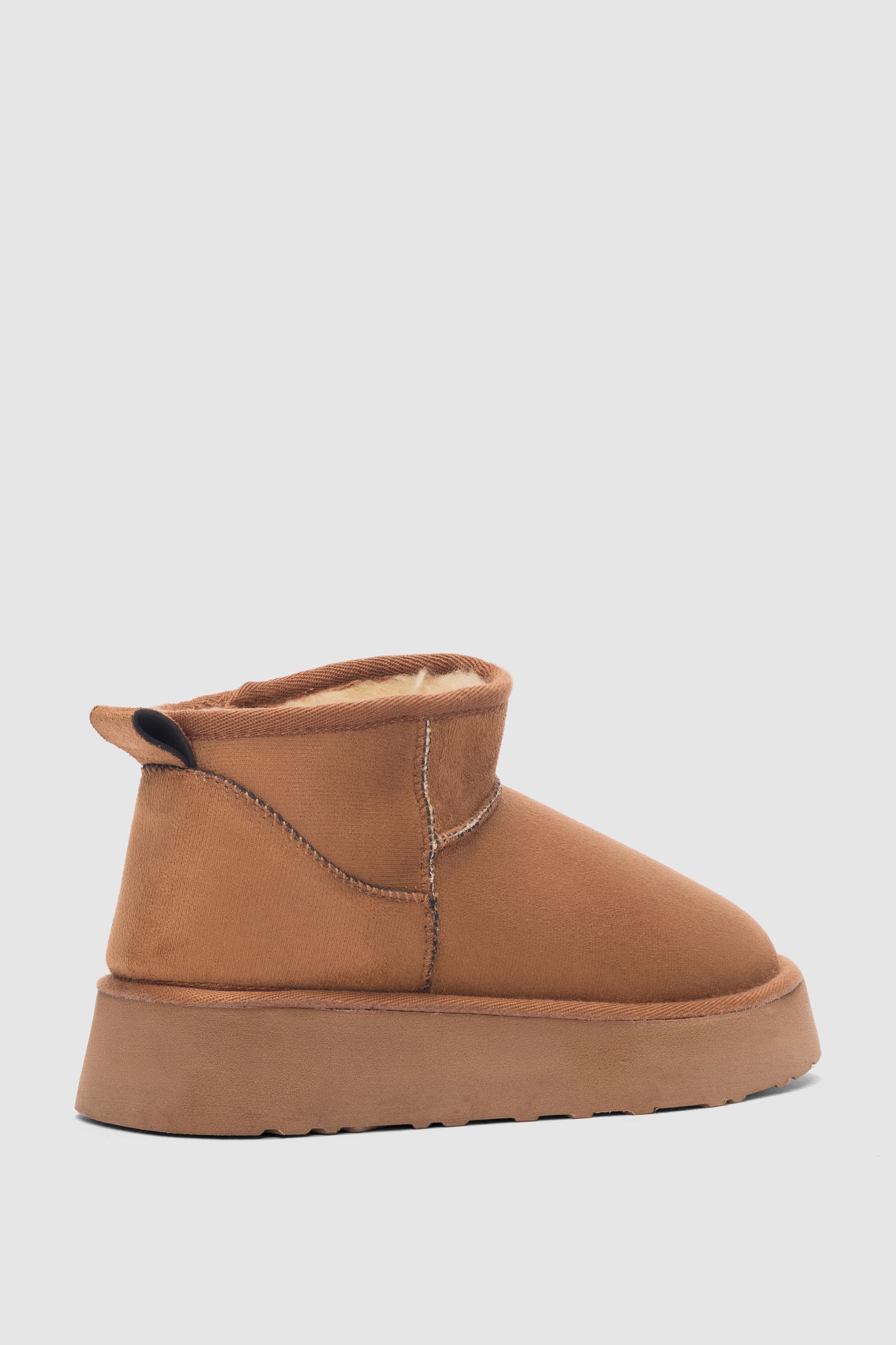 Luniva İçi Kürklü Kalın Taban Kadın Bot- TABA SÜET