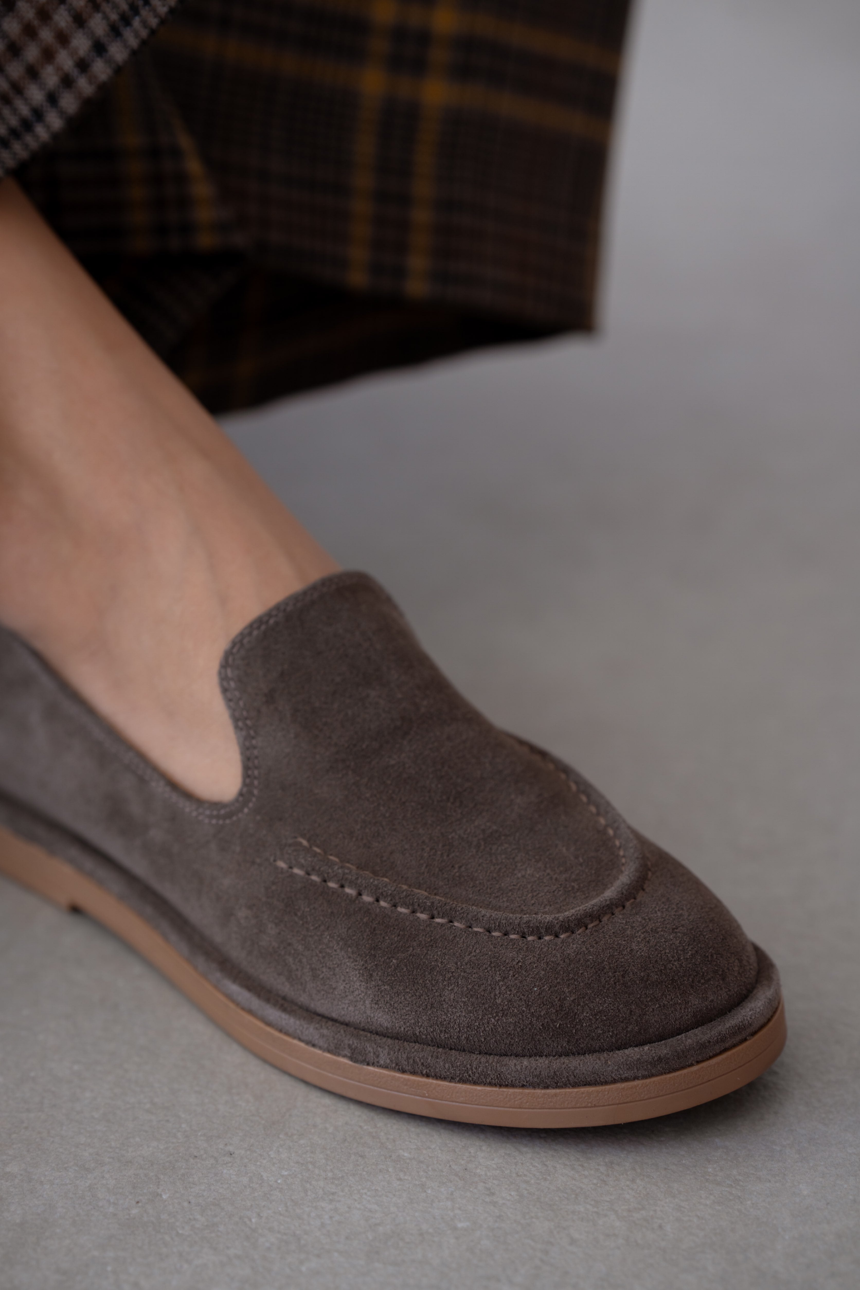 Dezzy Süet Kadın Loafer-VİZON SÜET