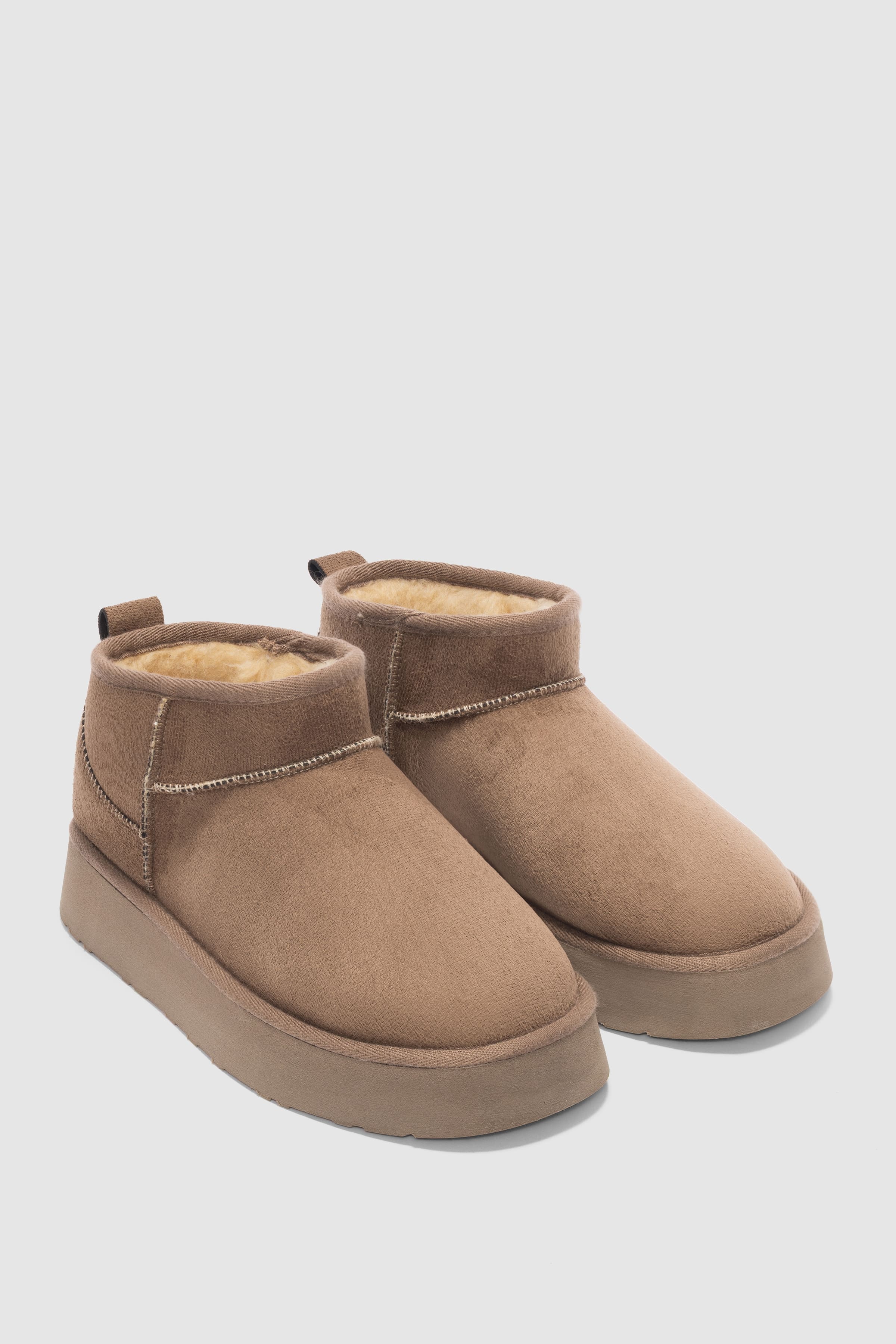 Luniva İçi Kürklü Kalın Taban Kadın Bot- VİZON SÜET