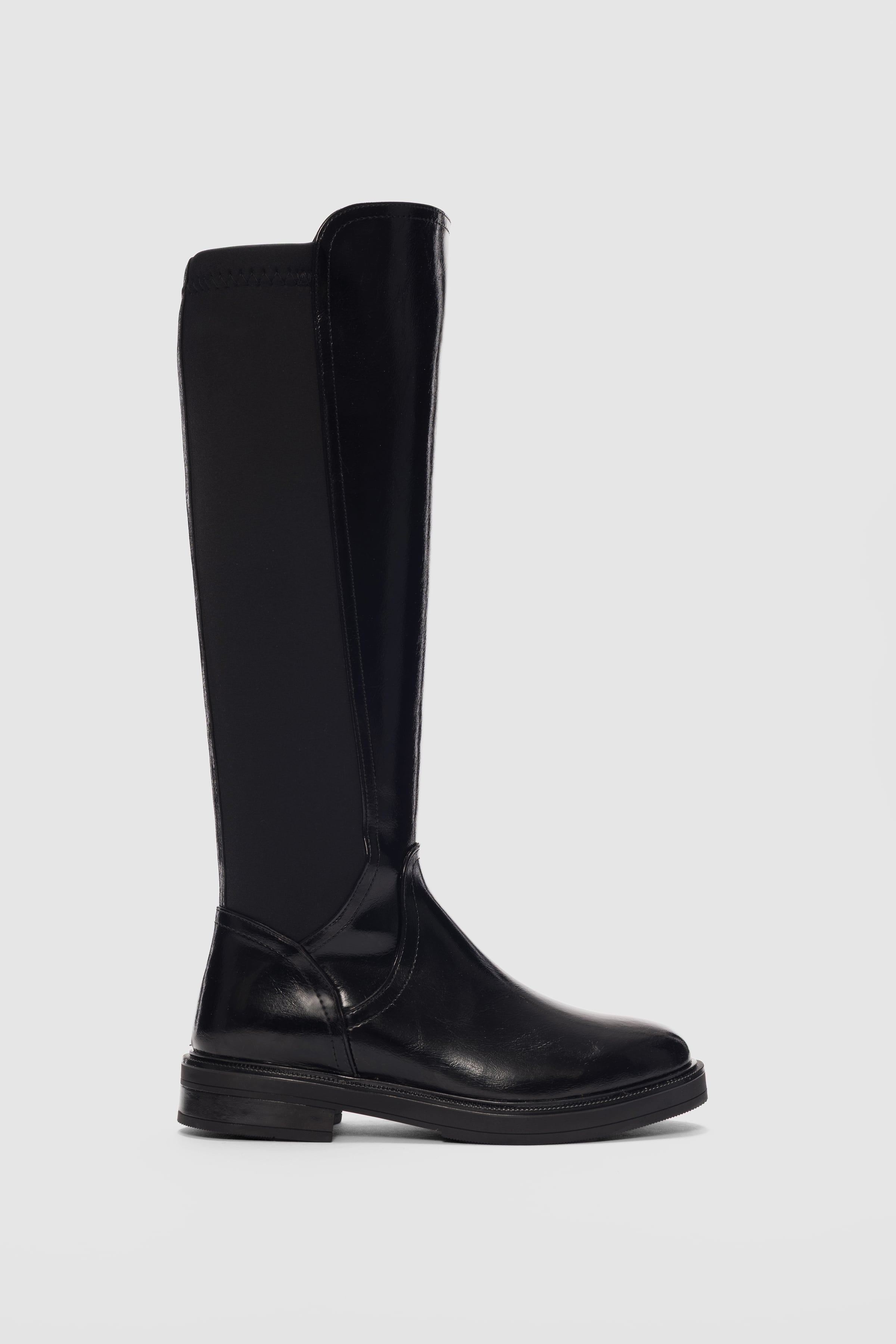 Nivelle Yandan Fermuarlı Kadın Çizme- SİYAH