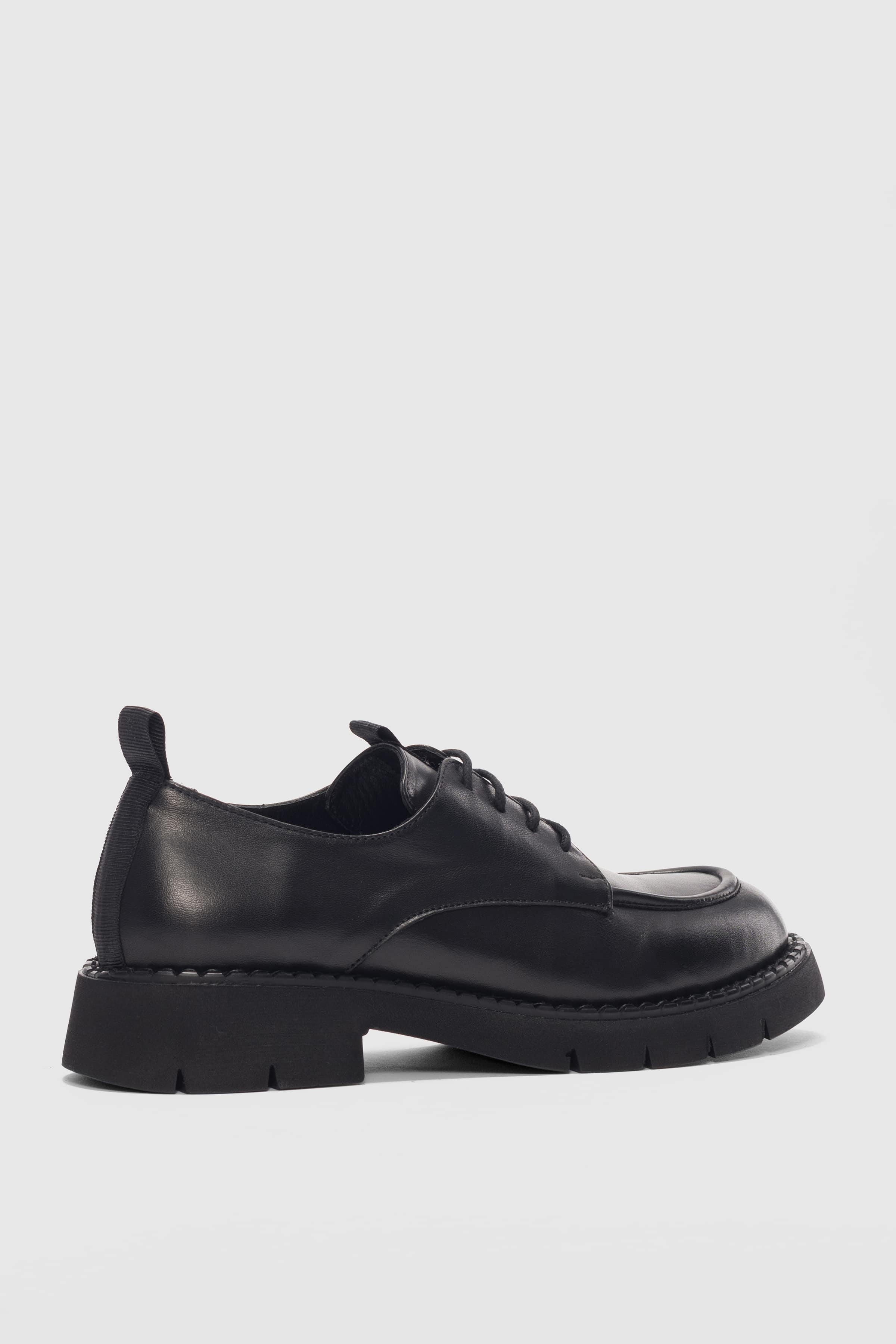 Dravel Bağcıklı Kadın Loafer- SİYAH