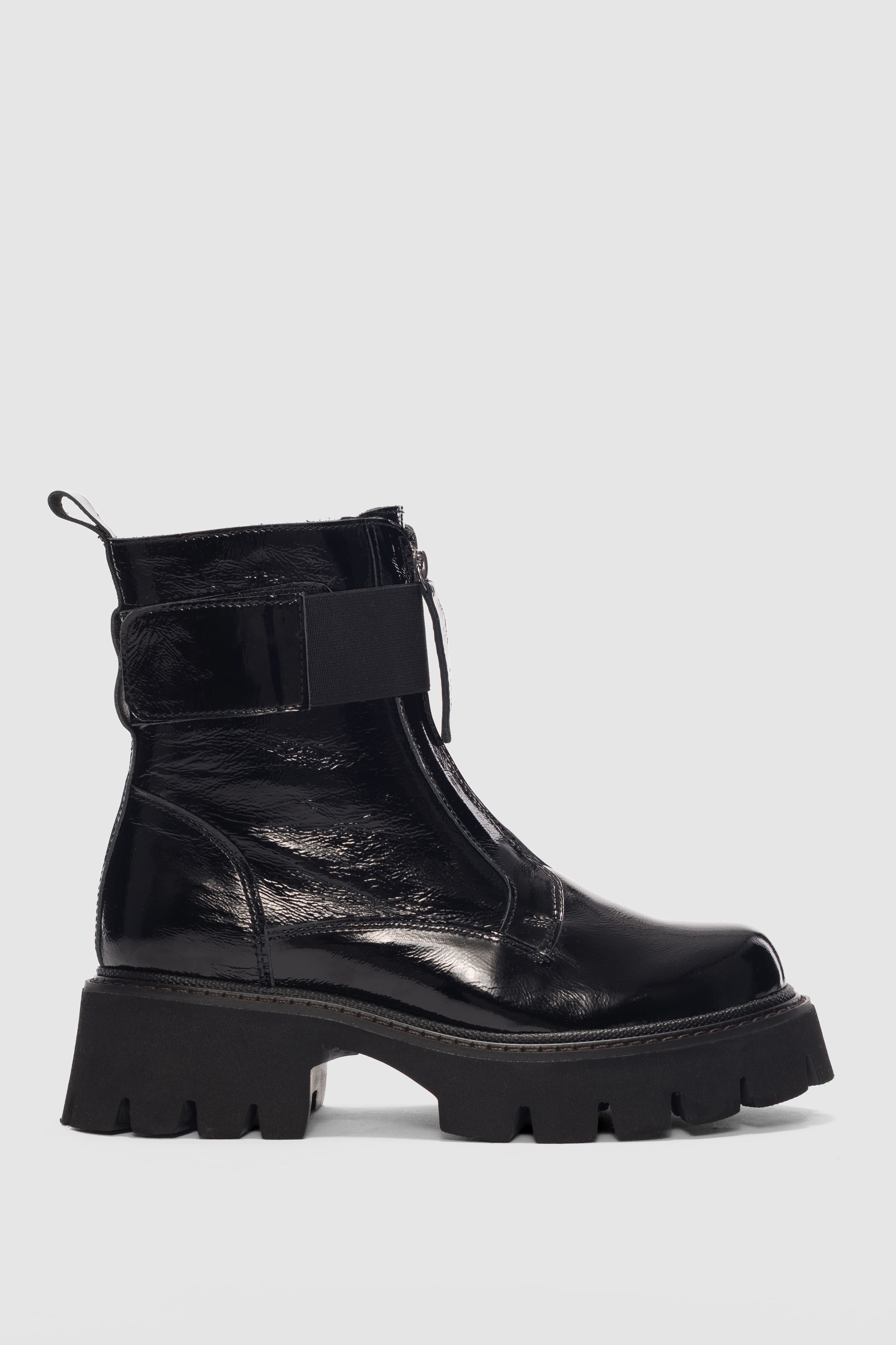 Dorelle Hakiki Deri Cırt Detaylı Çift Fermuarlı Kadın Bot- SİYAH RUGAN